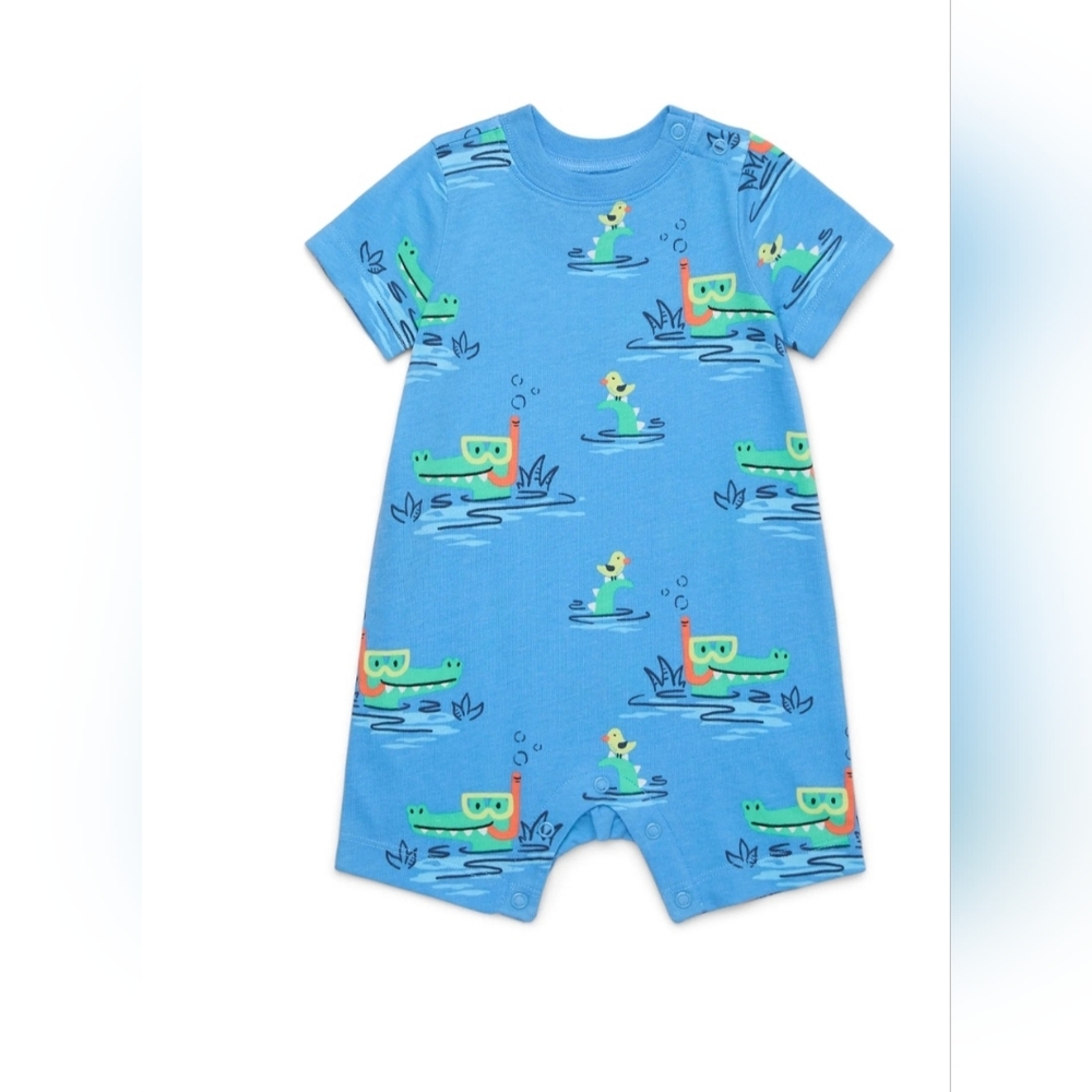 Garanimals Blue Alligator Print Romper
